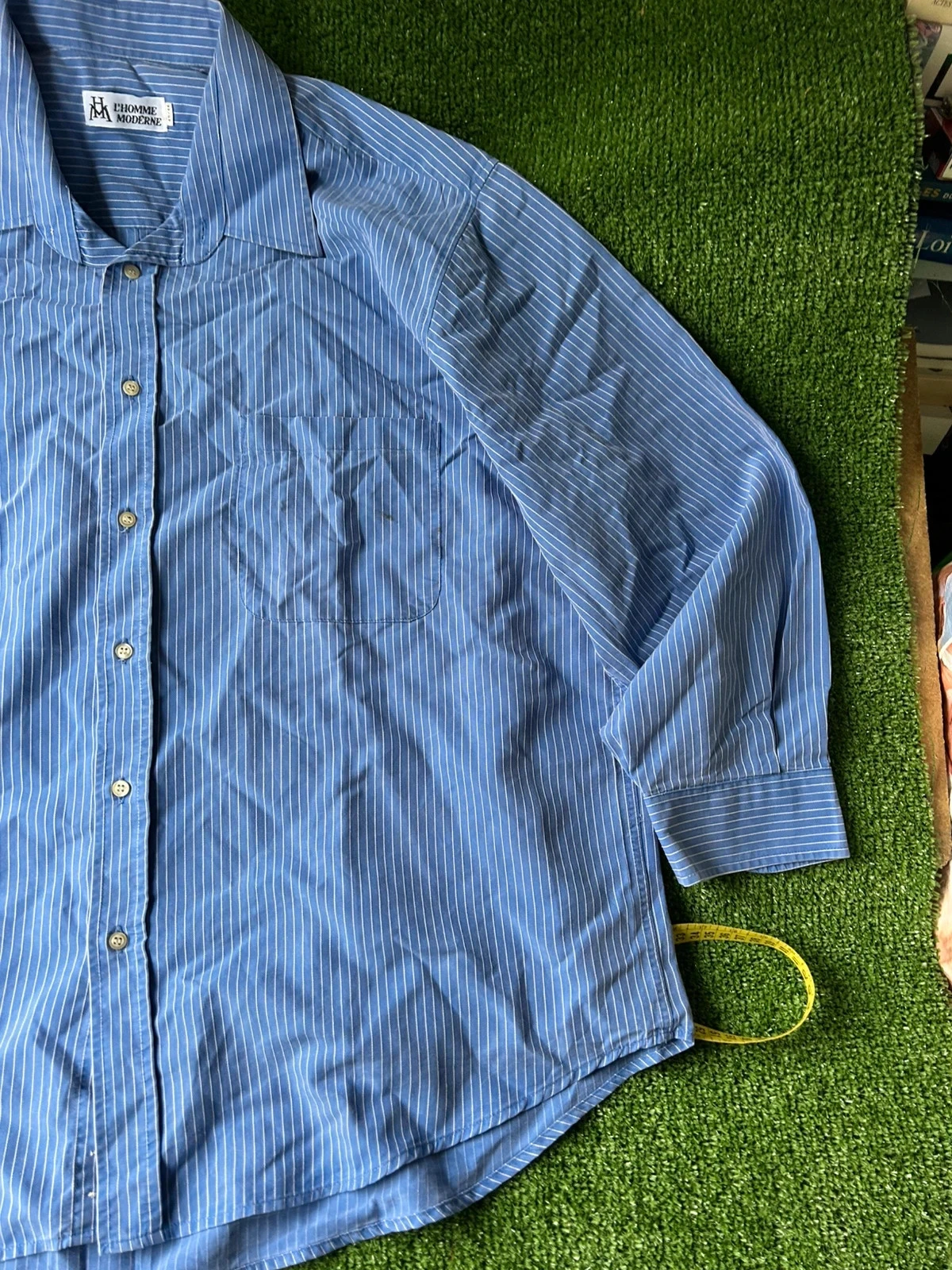 Gestreept hemd blauw l’homme moderne maat 45/46 – photo 3